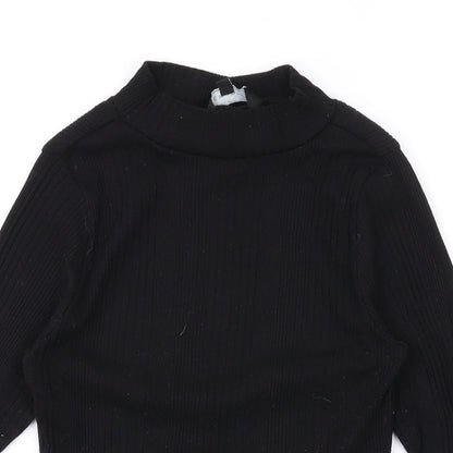 Womens UK Size 8 New Look Black Basic T-Shirt