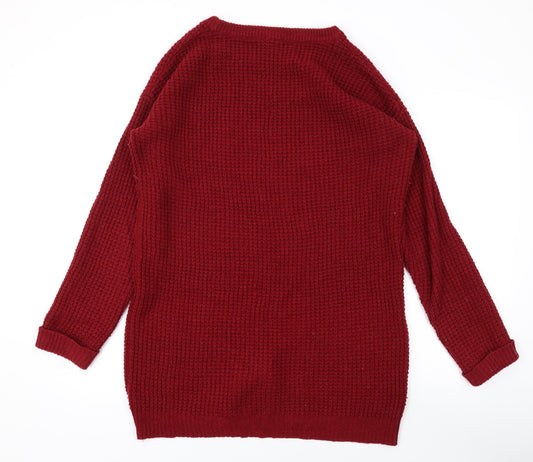 Womens UK Size 10 ASOS Red Pullover Jumper