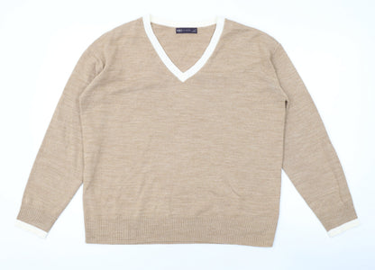 Womens UK Size 14 Marks and Spencer Brown Pullover Jumper