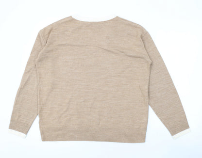 Womens UK Size 14 Marks and Spencer Brown Pullover Jumper