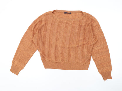 Womens UK Size 10 Marks and Spencer Orange Pullover Jumper