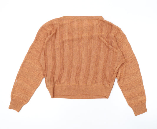 Womens UK Size 10 Marks and Spencer Orange Pullover Jumper