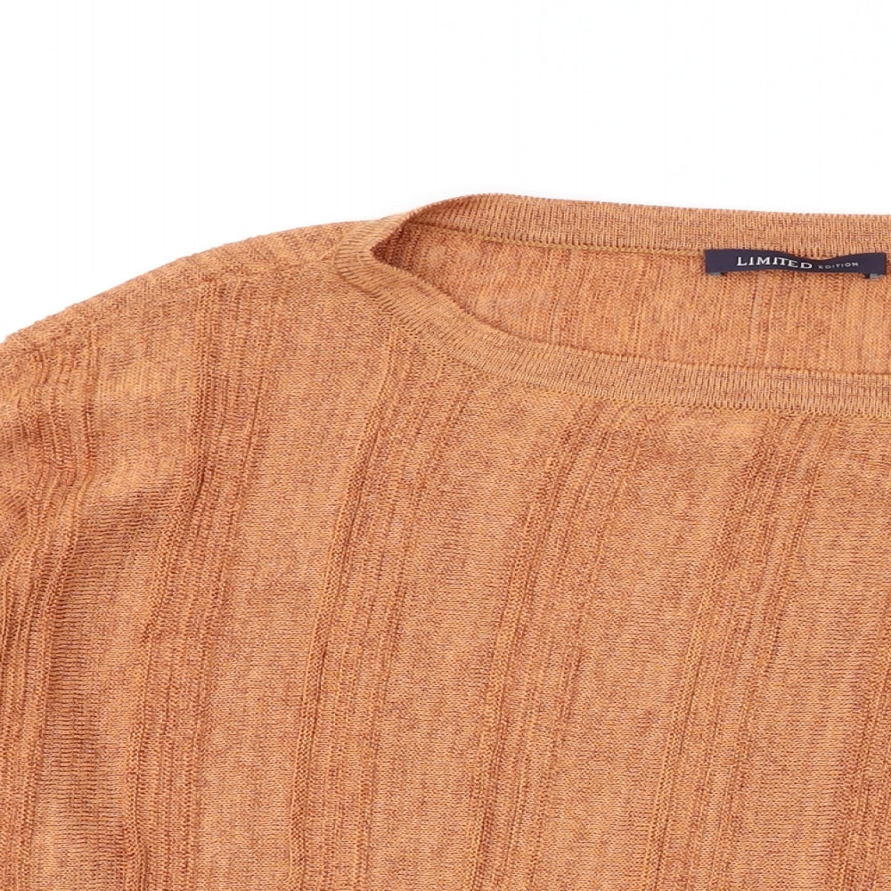 Womens UK Size 10 Marks and Spencer Orange Pullover Jumper