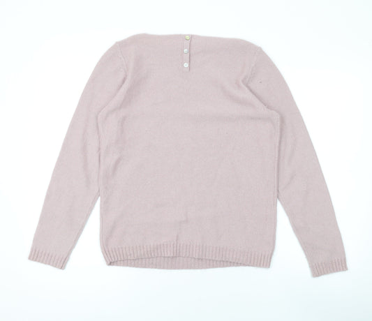 Womens UK Size L Gharani Strok Pink Pullover Jumper