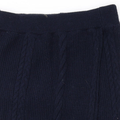 Marks and Spencer Womens Blue Acrylic Straight & Pencil Skirt Size M