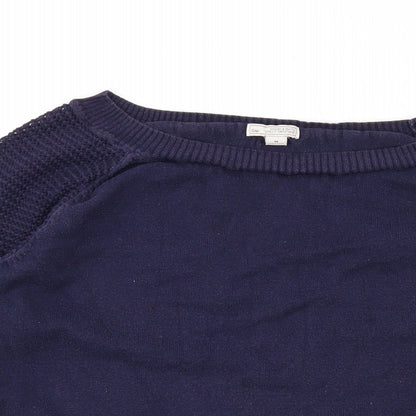 Gap Womens Blue Boat Neck Cotton Pullover Jumper Size M