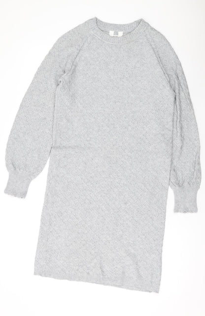 Womens UK Size S Object Grey Pullover Jumper