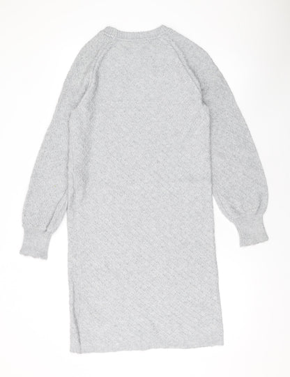 Womens UK Size S Object Grey Pullover Jumper