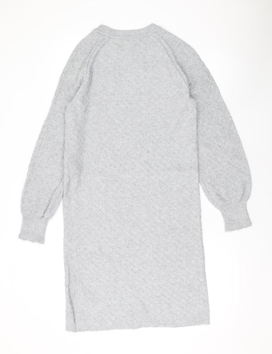 Womens UK Size S Object Grey Pullover Jumper