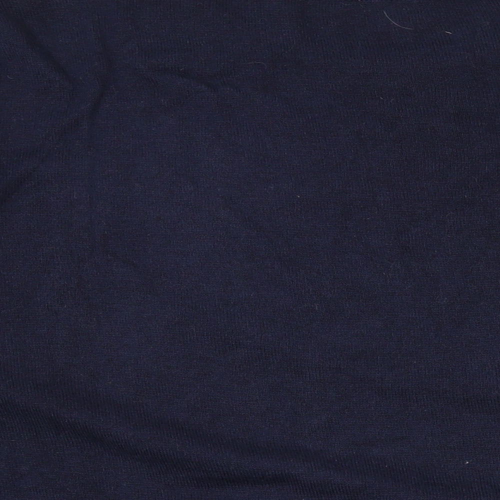 Little Miss Womens Blue Round Neck Cotton Pullover Jumper Size M