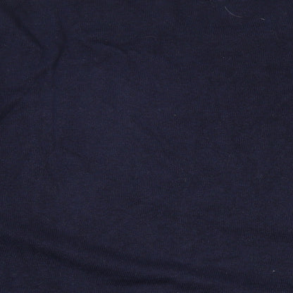 Little Miss Womens Blue Round Neck Cotton Pullover Jumper Size M