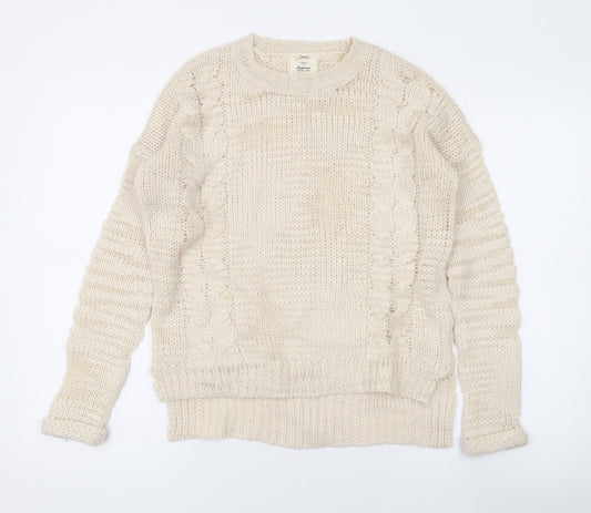 Womens UK Size 6 New Look Beige Pullover Jumper