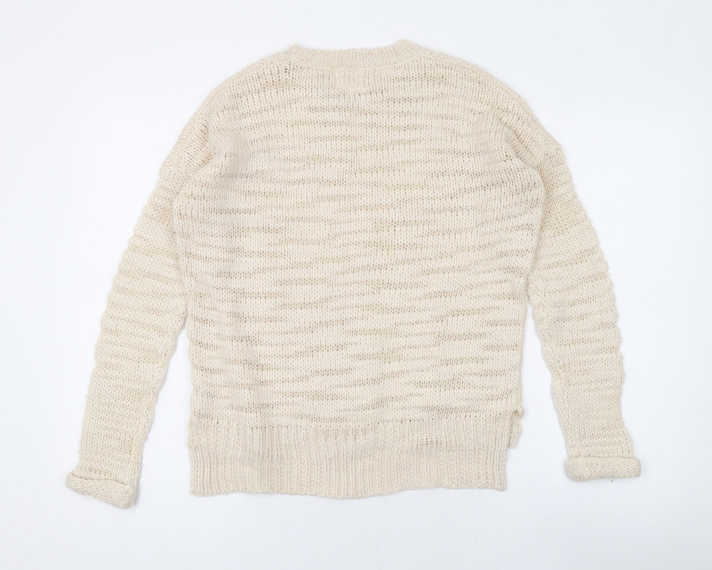 Womens UK Size 6 New Look Beige Pullover Jumper