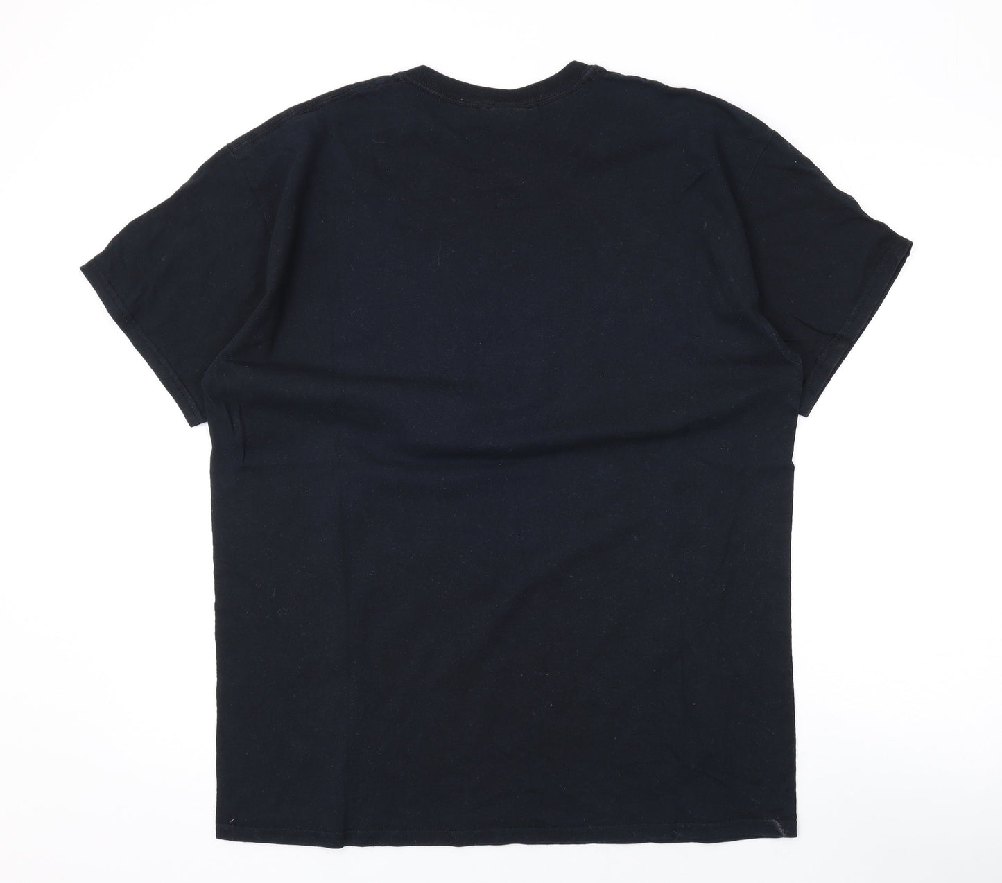 Sherlock Mens Black Cotton T-Shirt Size L Round Neck