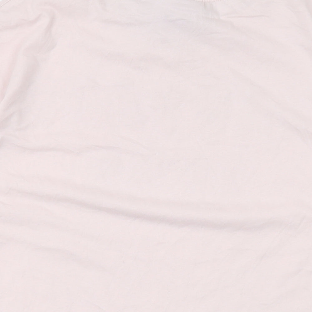 Harvard Womens Pink Cotton Basic T-Shirt Size 8 Round Neck