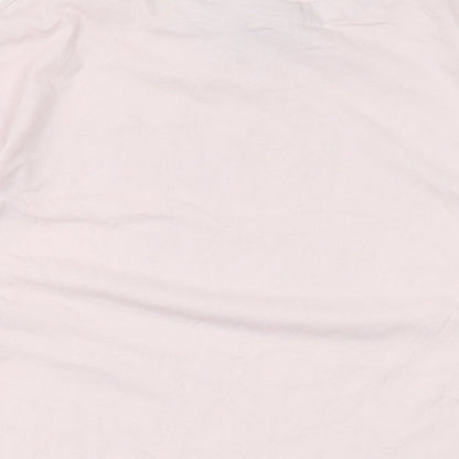 Harvard Womens Pink Cotton Basic T-Shirt Size 8 Round Neck