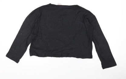 Womens UK Size XS H&M Grey Basic T-Shirt