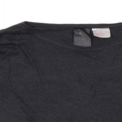 Womens UK Size XS H&M Grey Basic T-Shirt