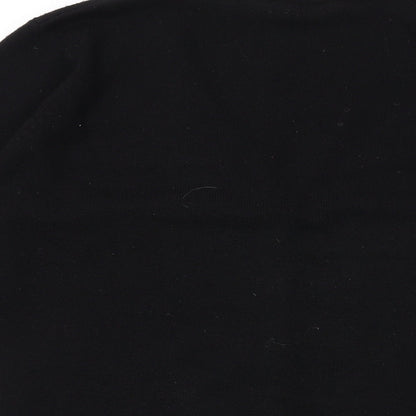 Dorothy Perkins Womens Black V-Neck Acrylic Cape Jumper Size 12