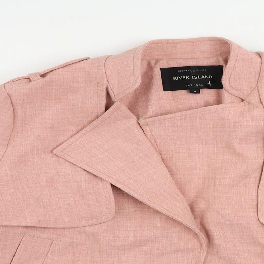Womens UK Size 8 River Island Pink Jacket