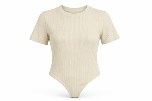 Womens UK Size 10 In the Style One-Piece Beige Bodysuit