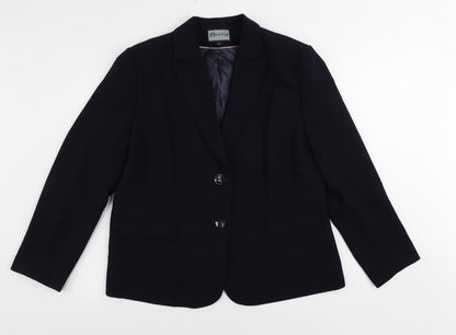 Busy Womens Blue Jacket Blazer Size 18 Button