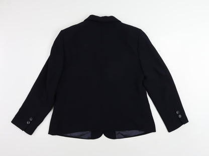 Busy Womens Blue Jacket Blazer Size 18 Button