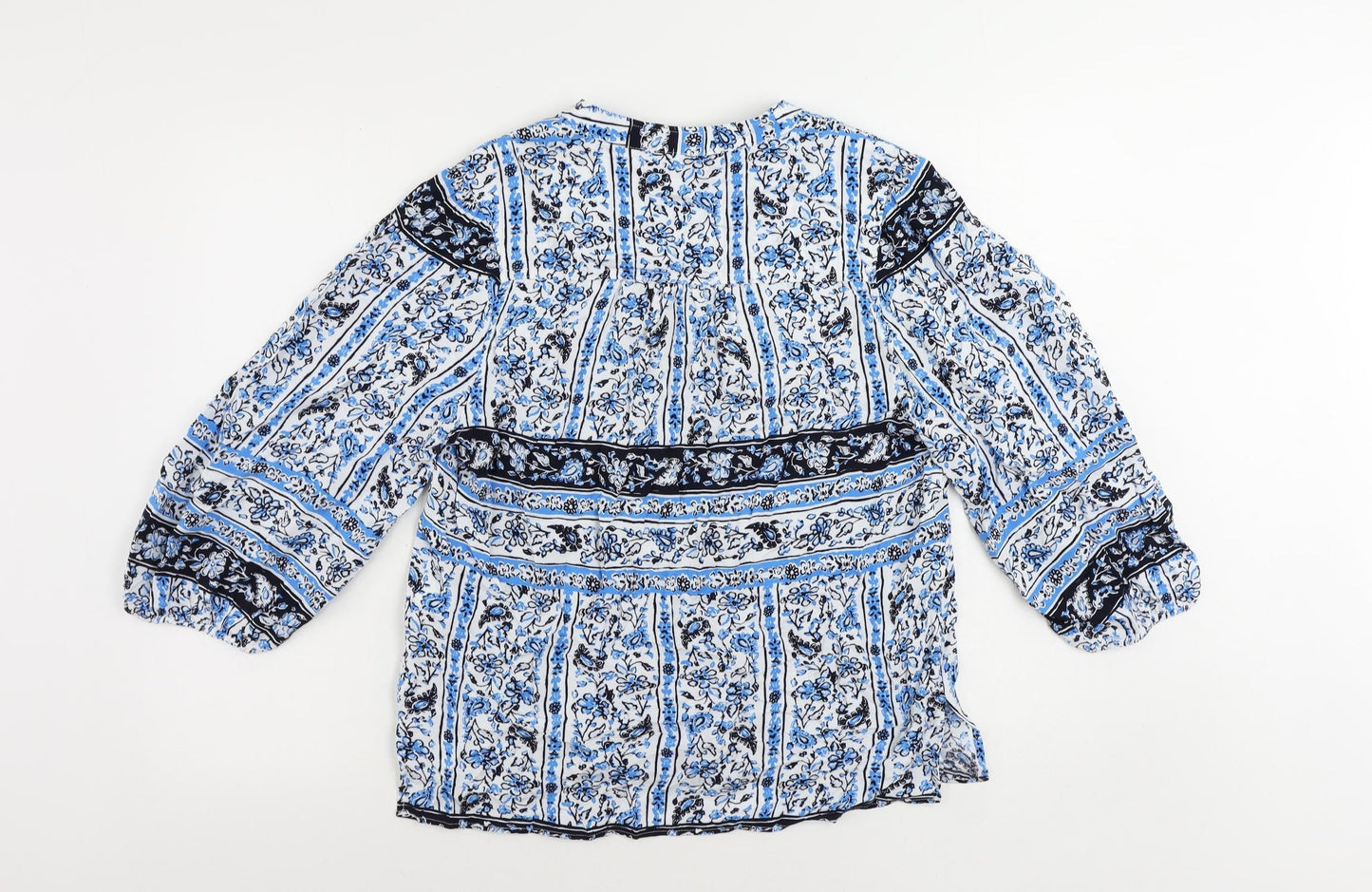 Womens UK Size 10 Marks and Spencer Blue Basic Button-Up
