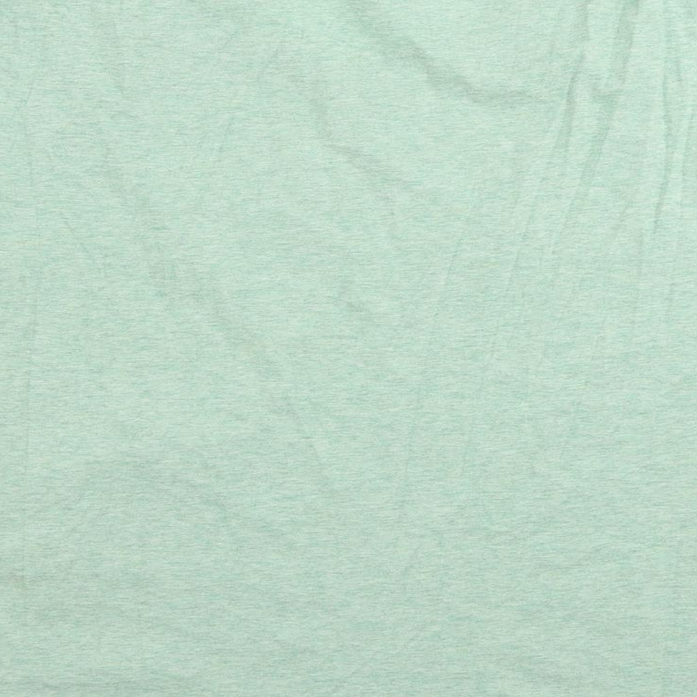 Folk Womens Green Cotton Basic T-Shirt Size 14 Round Neck