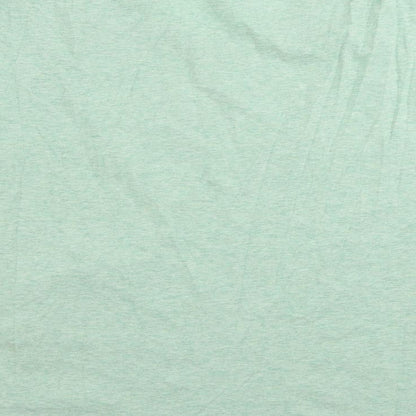 Folk Womens Green Cotton Basic T-Shirt Size 14 Round Neck
