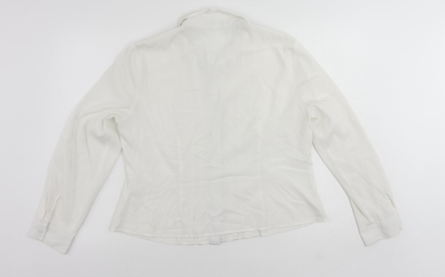 Womens UK Size 16 Precis White Basic Button-Up