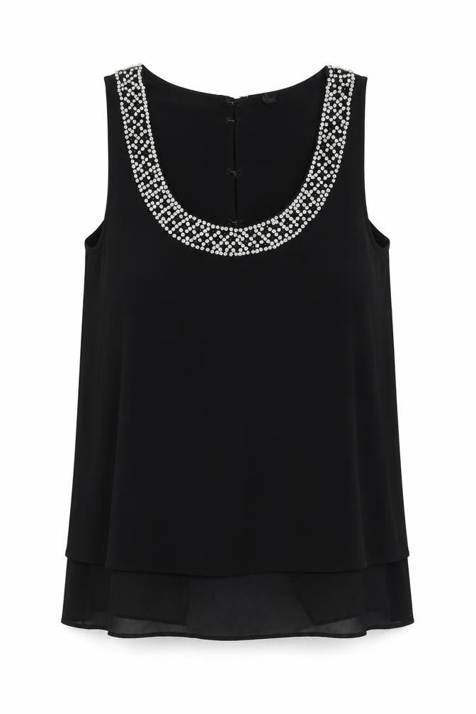 Womens UK Size 12 Topshop Black Basic Blouse