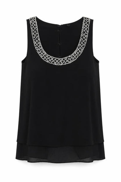 Womens UK Size 12 Topshop Black Basic Blouse