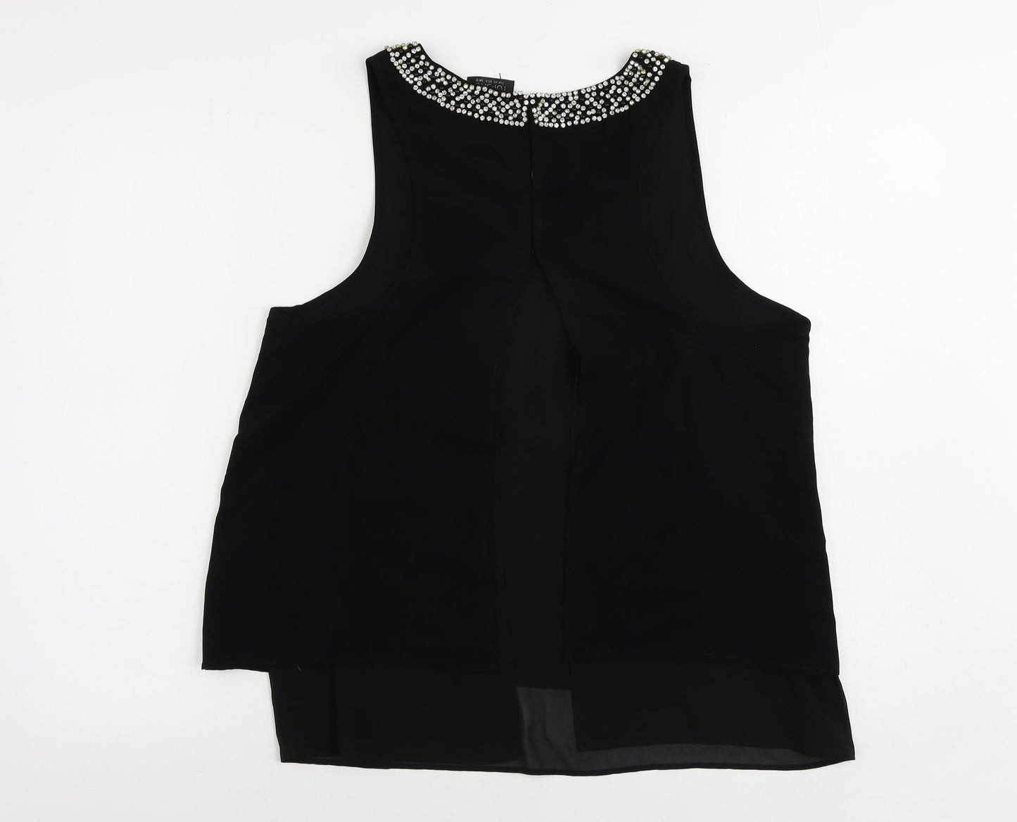 Womens UK Size 12 Topshop Black Basic Blouse