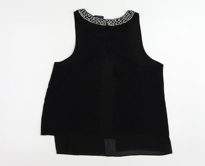 Womens UK Size 12 Topshop Black Basic Blouse