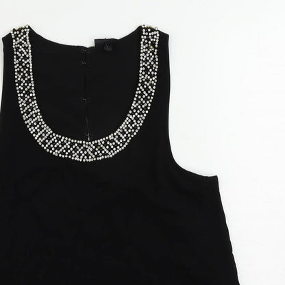 Womens UK Size 12 Topshop Black Basic Blouse