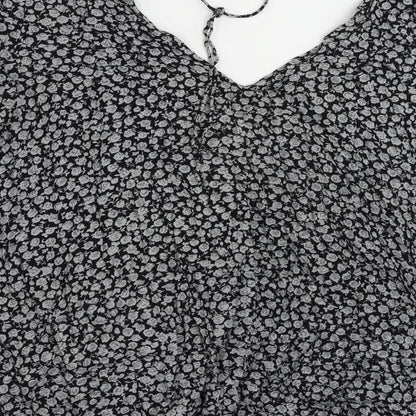 Womens UK Size XL Motel Black Tunic Button-Up