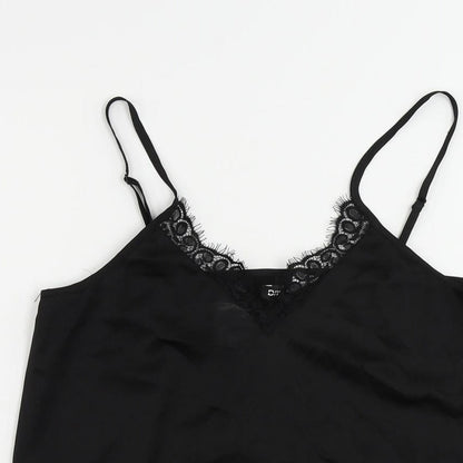 Divided by H&M Womens Black Polyester Camisole Tank Size 6 V-Neck - Lace Detail