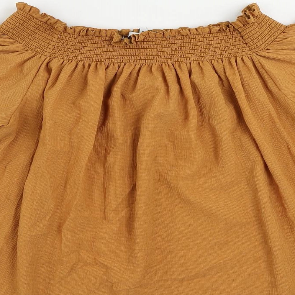 Womens UK Size 14 NEXT Orange Basic Blouse