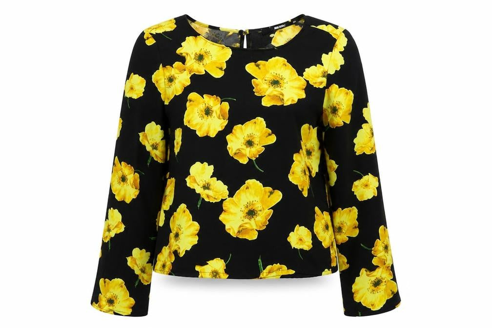 Womens UK Size XS Bik Bok Black Basic Blouse