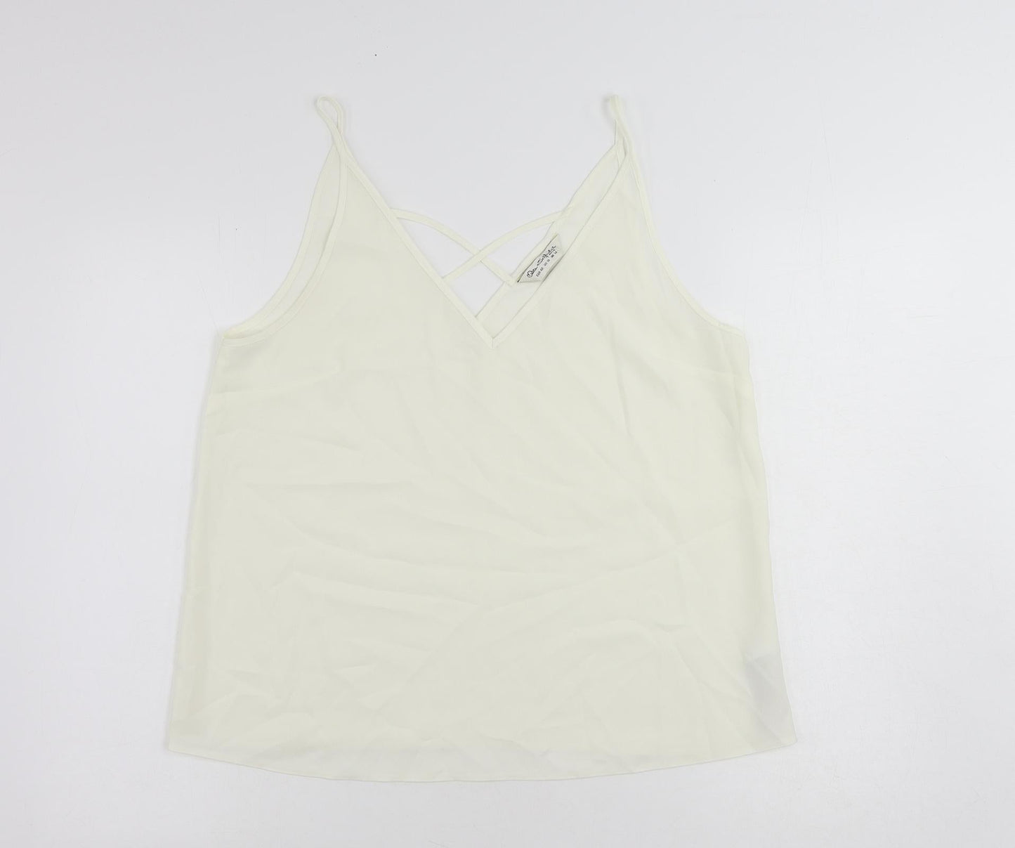 Miss Selfridge Womens Ivory Polyester Camisole Tank Size 14 V-Neck