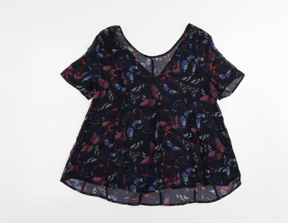 Womens UK Size 6 NEXT Blue Basic Blouse