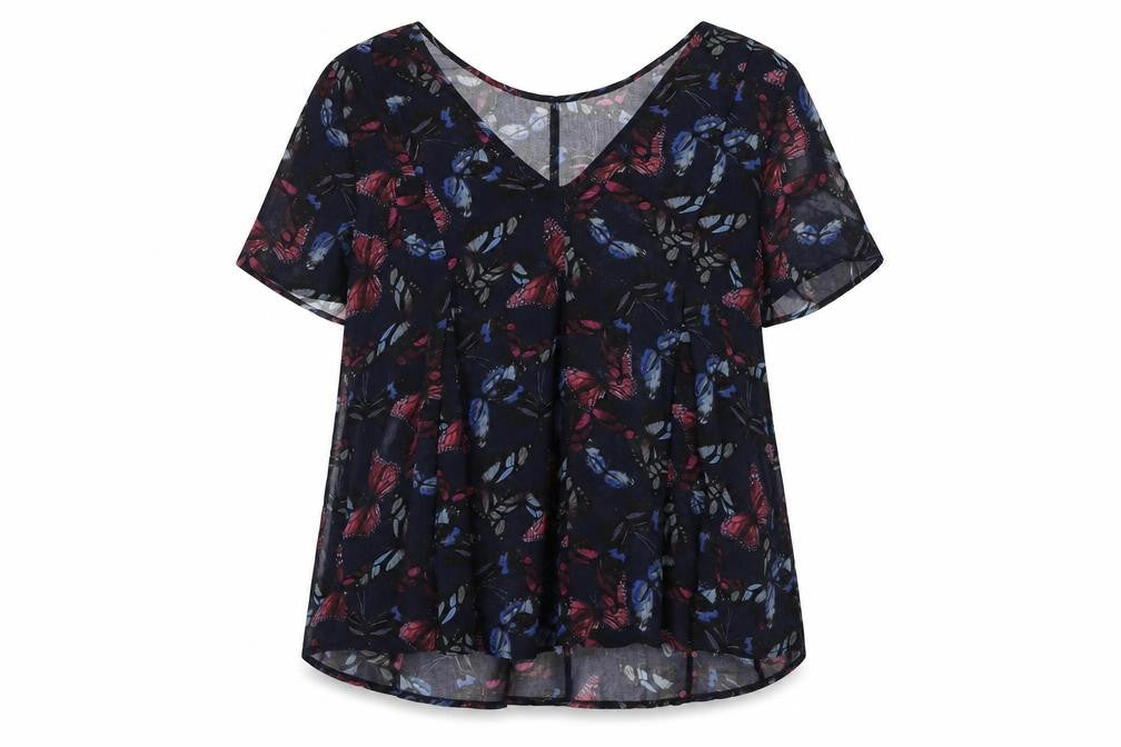 Womens UK Size 6 NEXT Blue Basic Blouse