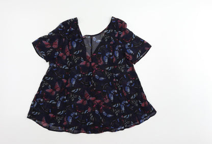 Womens UK Size 6 NEXT Blue Basic Blouse