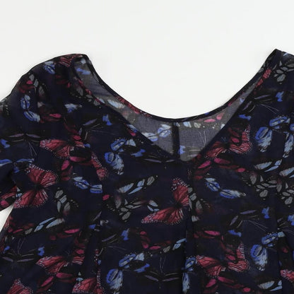 Womens UK Size 6 NEXT Blue Basic Blouse