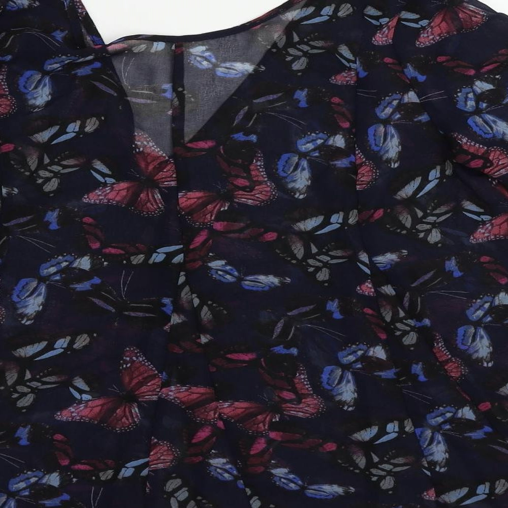 Womens UK Size 6 NEXT Blue Basic Blouse