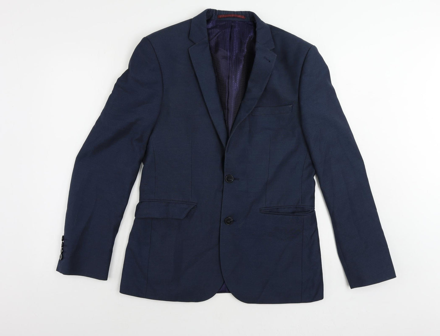 Mens UK Size 38 Burton Regular Blue Suit Jacket