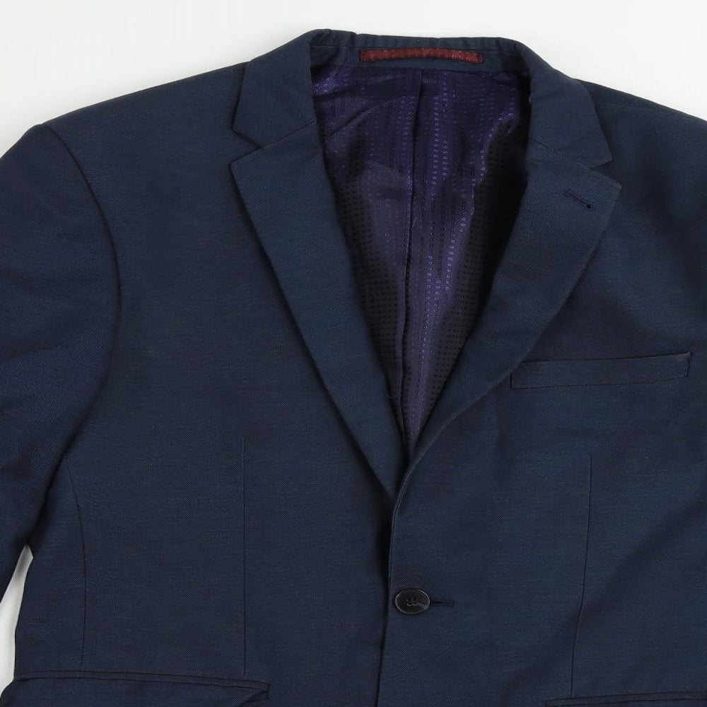 Mens UK Size 38 Burton Regular Blue Suit Jacket