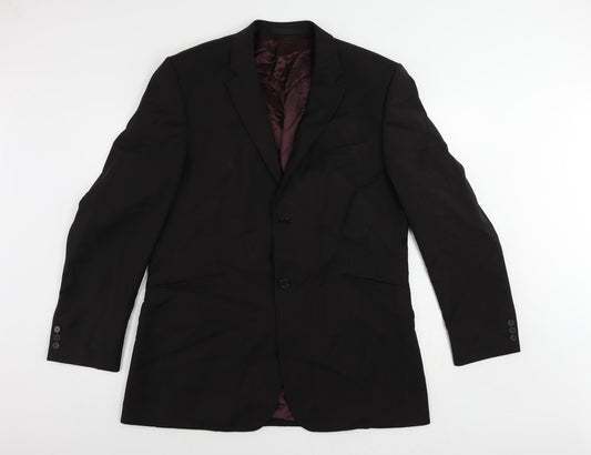 Mens UK Size 44 Burton Regular Black Suit Jacket