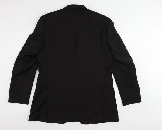 Mens UK Size 44 Burton Regular Black Suit Jacket